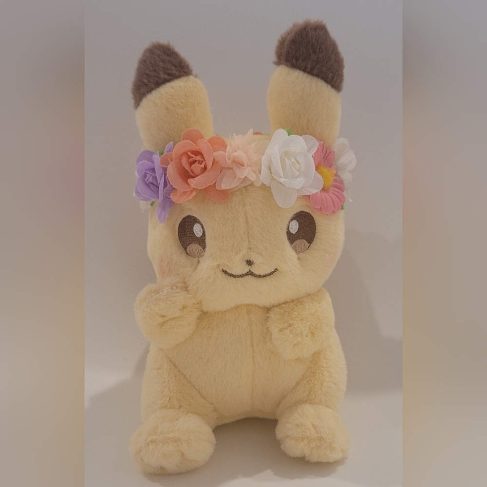 RARE Pokemon Pikachu spring Easter flower party plush (from Japan)